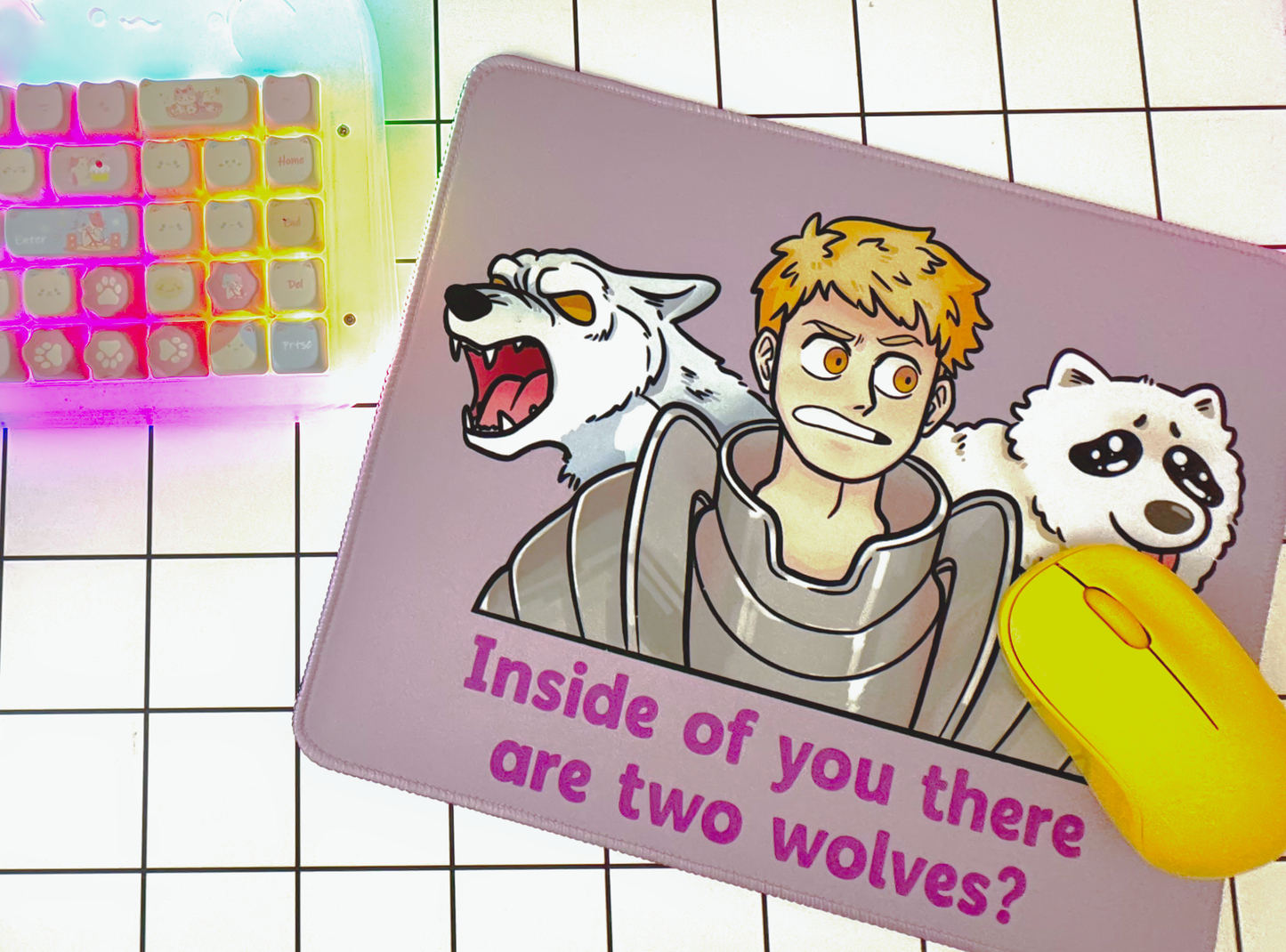 2 Wolves Tasty Dungeon Mousepad