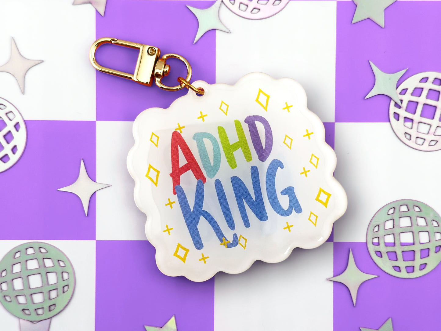 ADHD King & Queen - Acrylic Charm