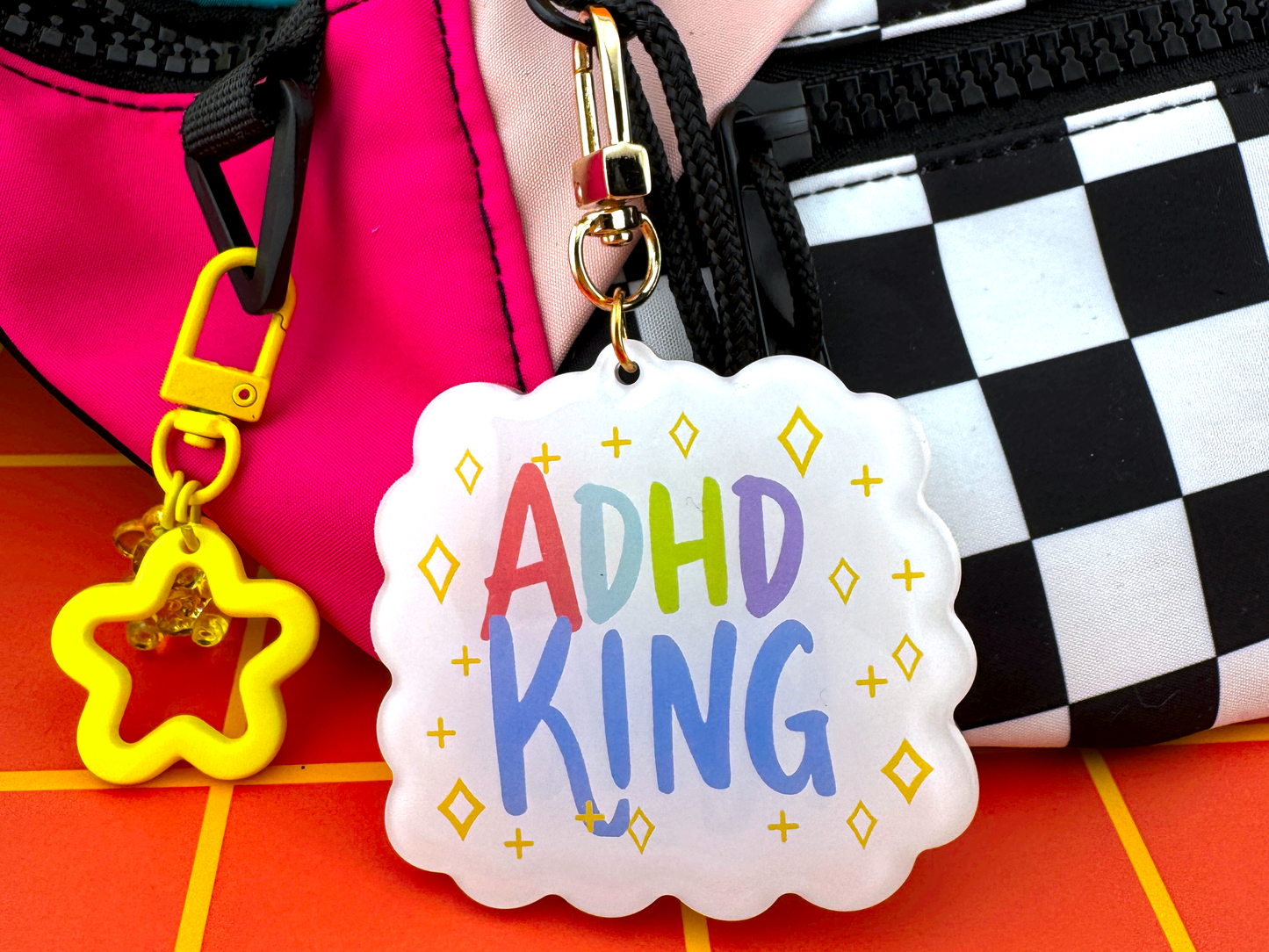 ADHD King & Queen - Acrylic Charm