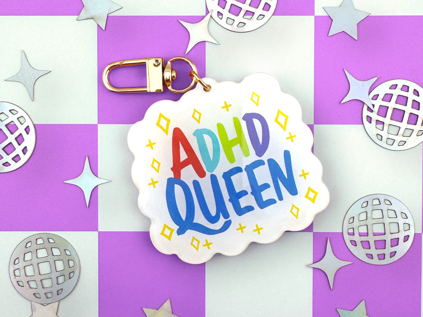 ADHD King & Queen - Acrylic Charm
