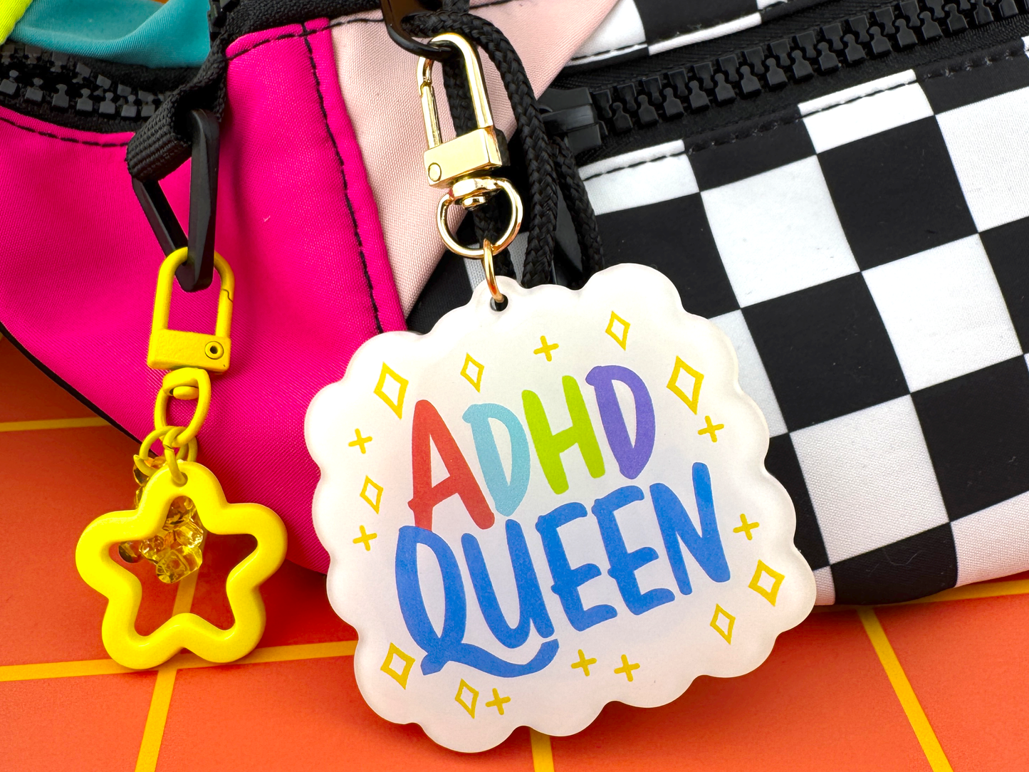 ADHD King & Queen - Acrylic Charm