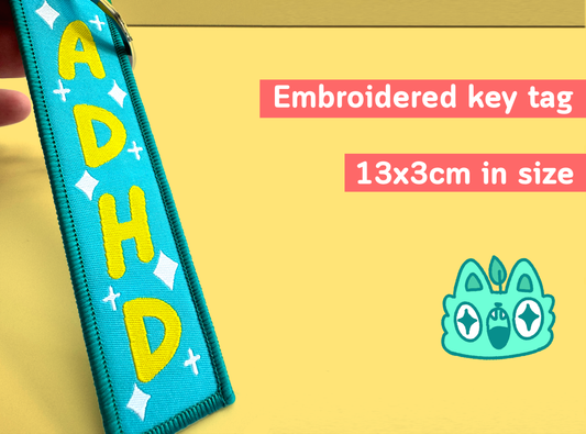 ADHD Fabric Acrylic Keychain