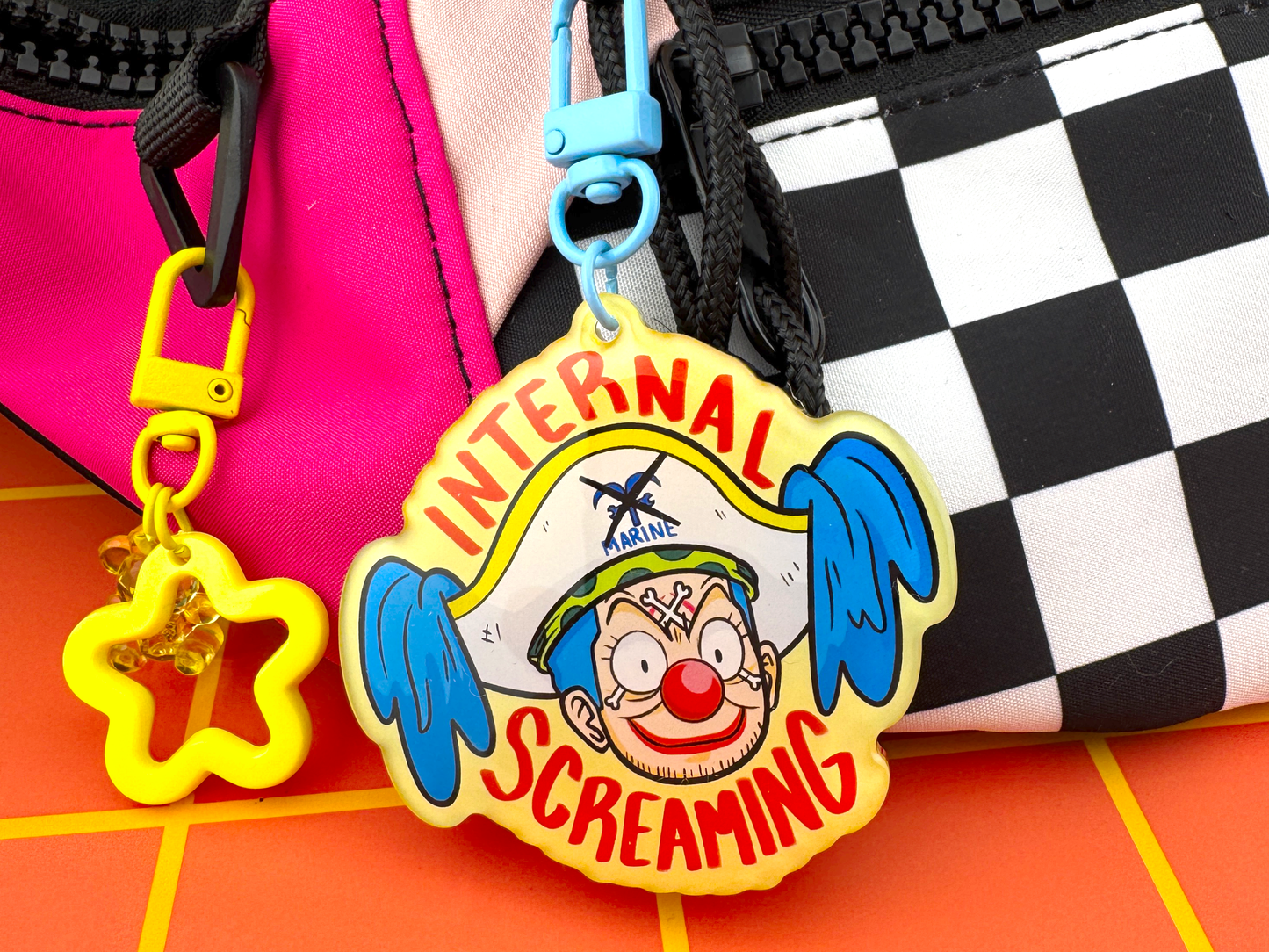 Internally Screaming Clown Keychain