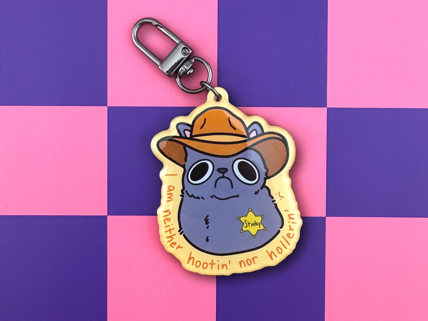 Cowboy Cat Keychain