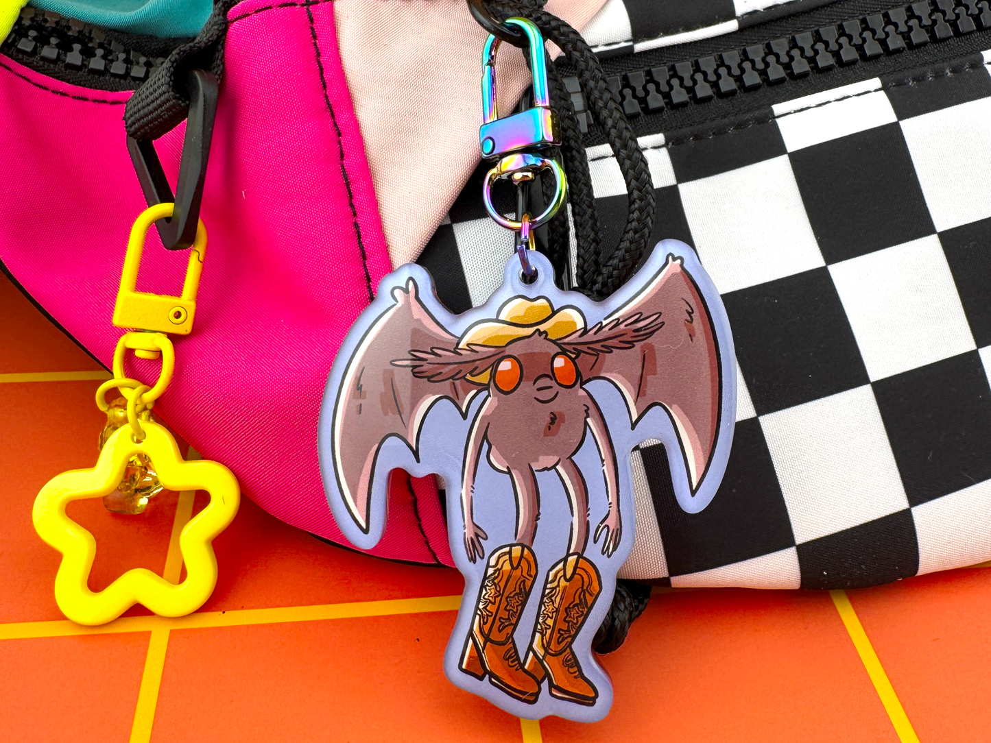 Cowboy Mothman Keychain