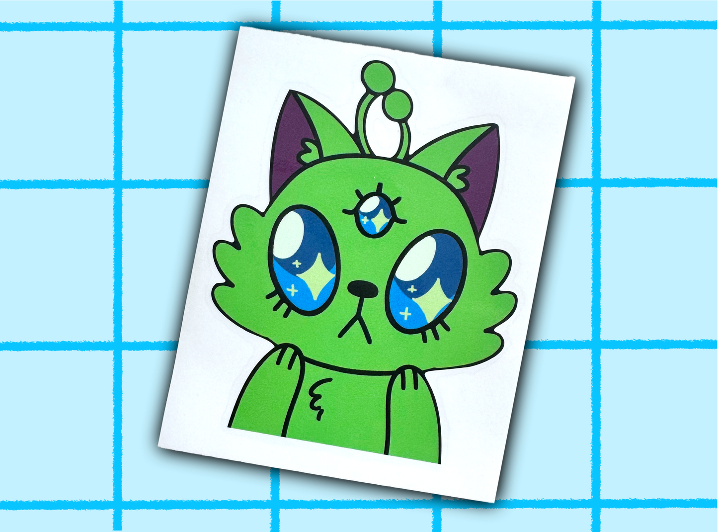 Alien Cat Transfer Decal