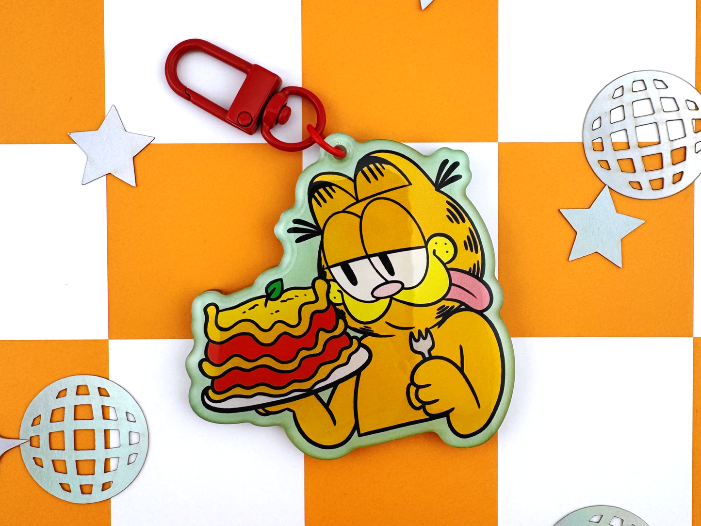 Lasagna Cat Keychain