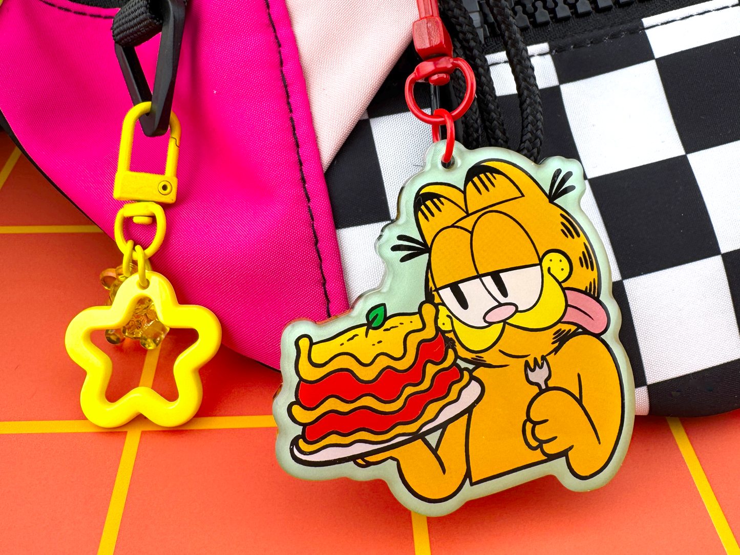 Lasagna Cat Keychain