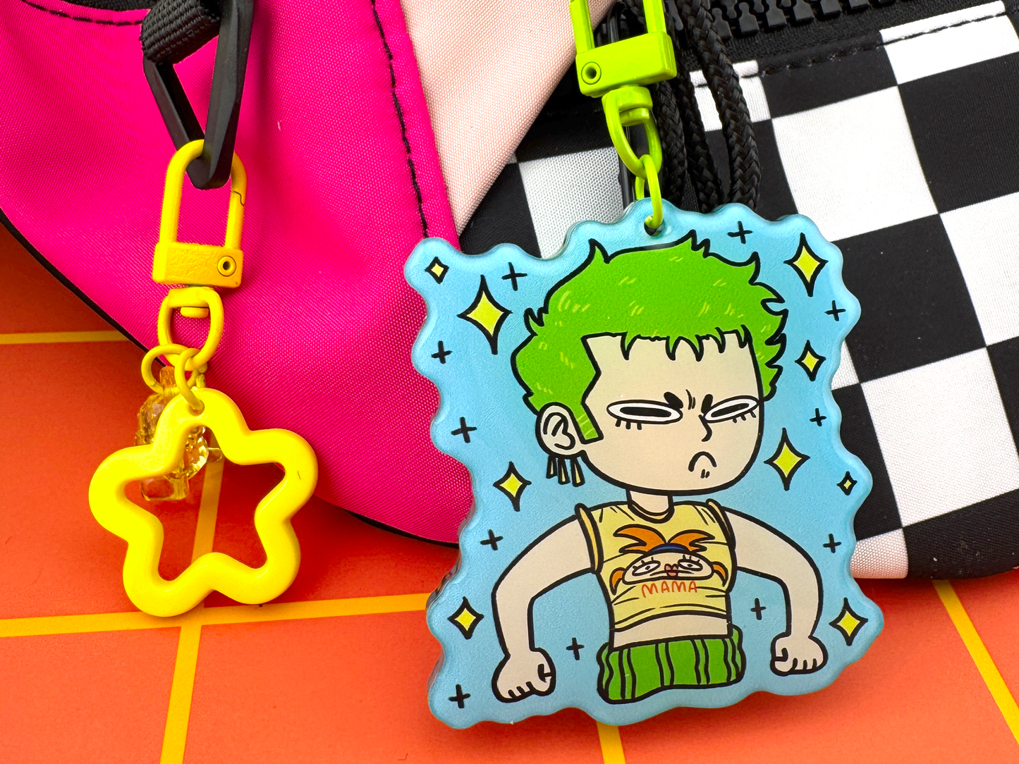 Mama Moss Head Keychain