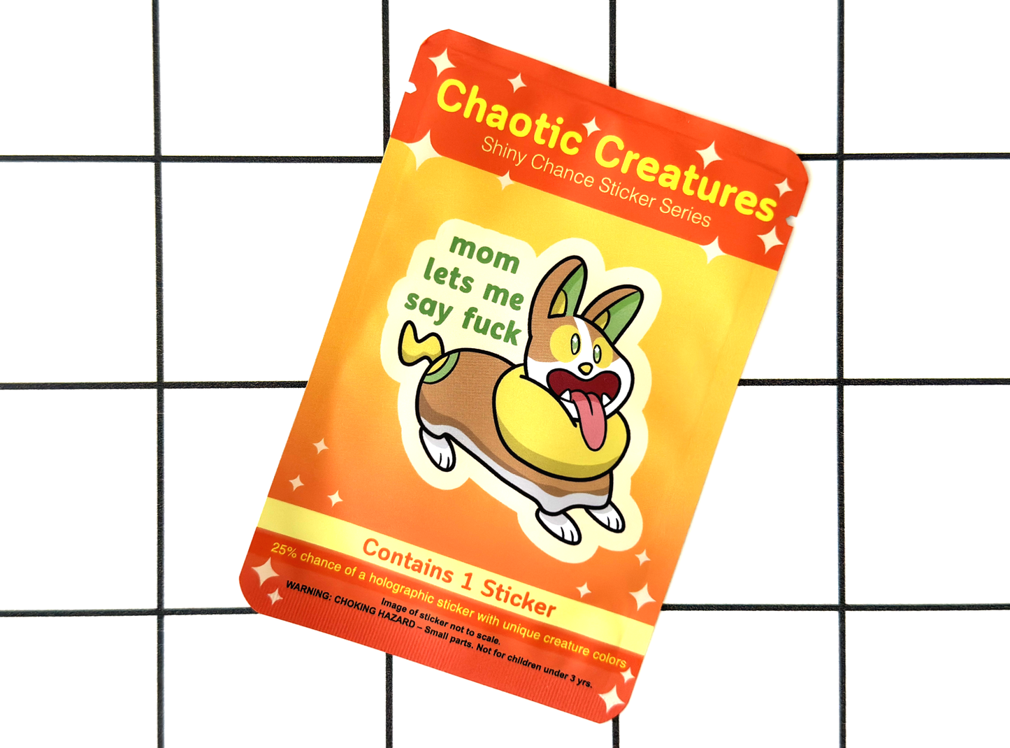 ONLINE EXCLUSIVE - Electric Type Corgi | Chaotic Creatures Shiny Chance Sticker