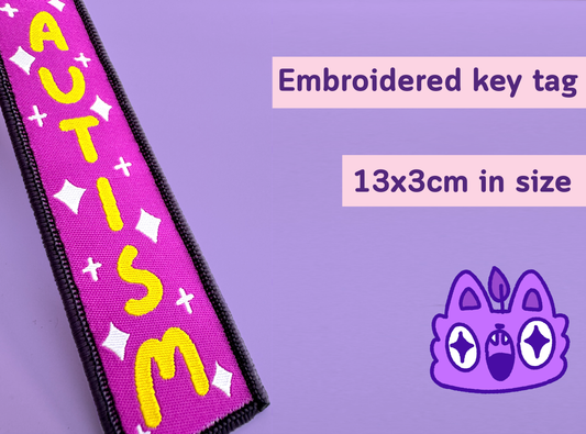 Autism Fabric Acrylic Keychain