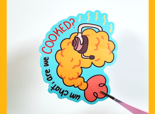 Um, Chat Sticker | 3in Vinyl Sticker