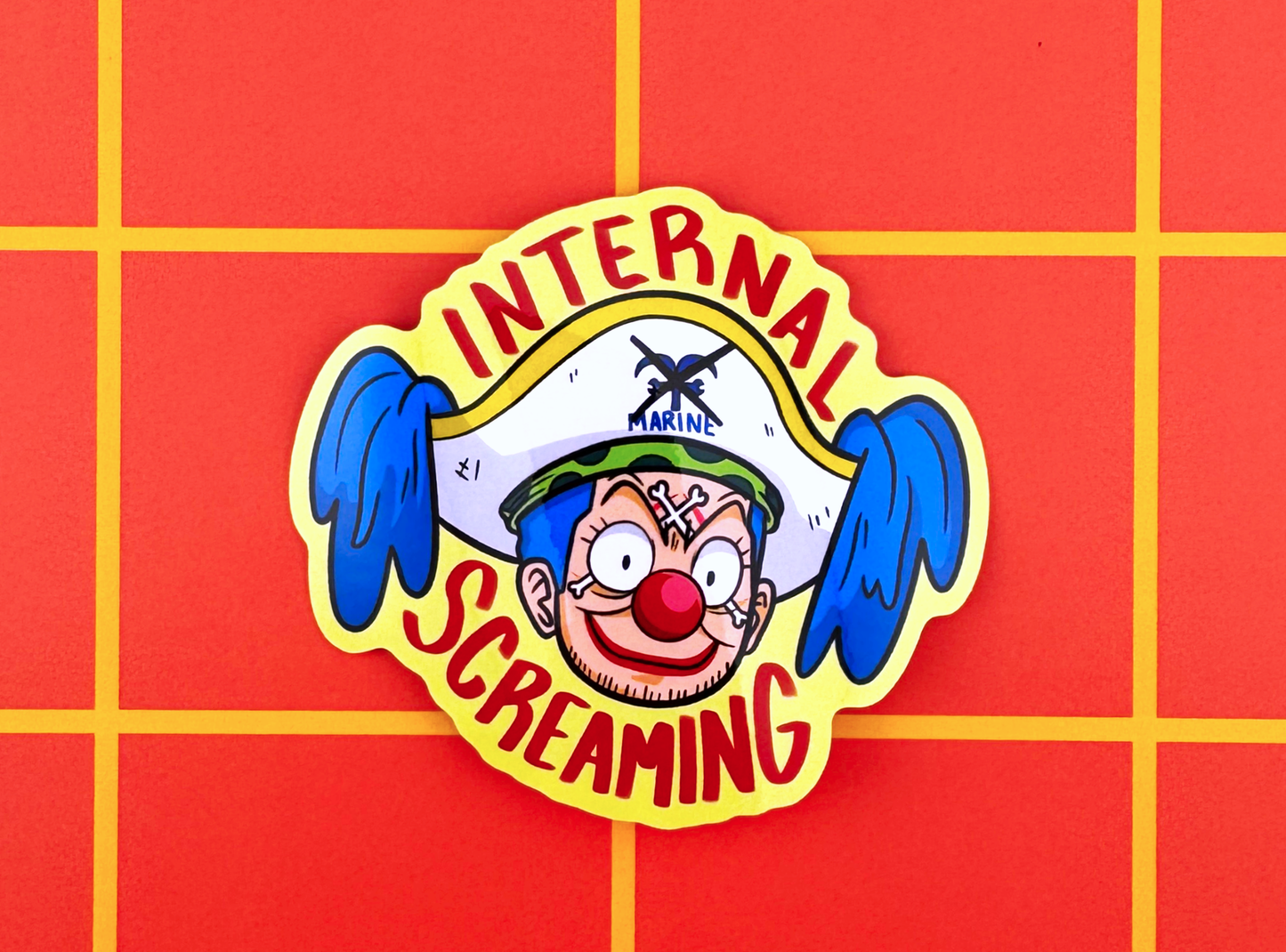 Internal Screaming Clown Sticker