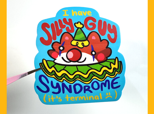 Silly Guy Syndrome Cat Sticker | 3in Vinyl Sticker