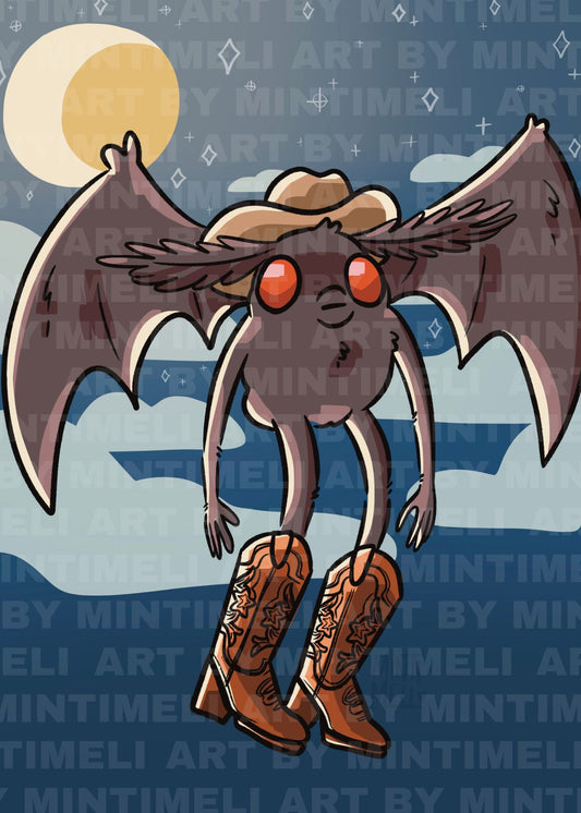 Howdy Mothman - Art Print