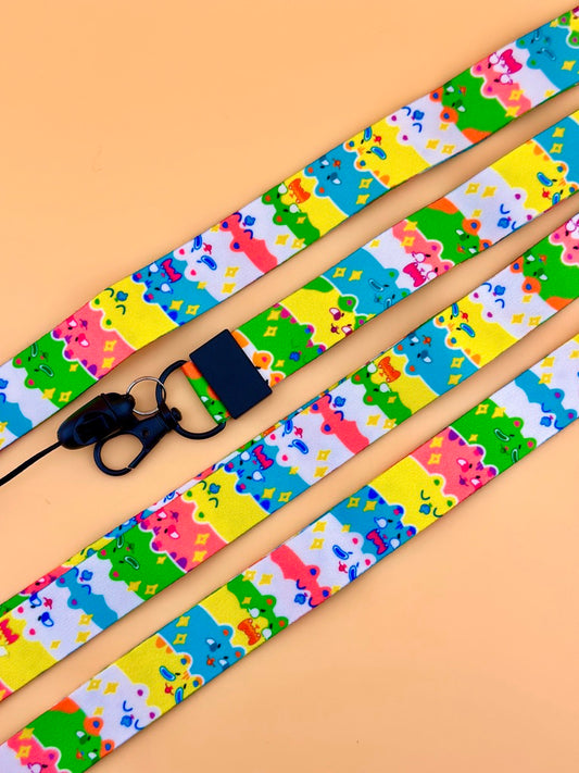 Kawaii Colorful Cats Lanyard