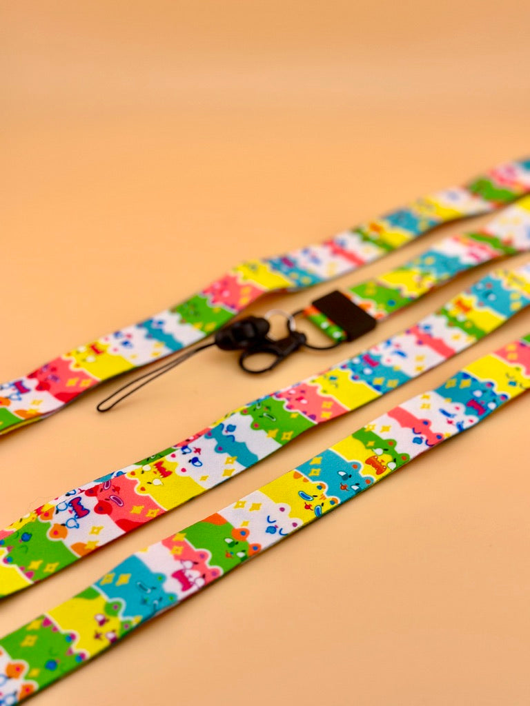 Kawaii Colorful Cats Lanyard