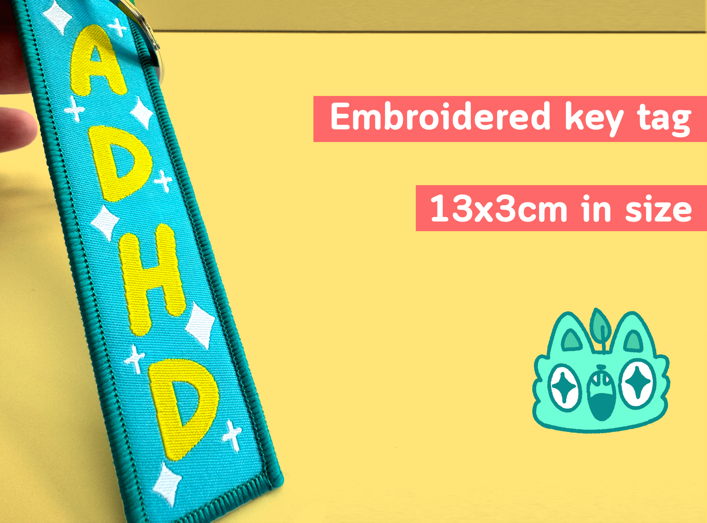 ADHD Fabric Acrylic Keychain