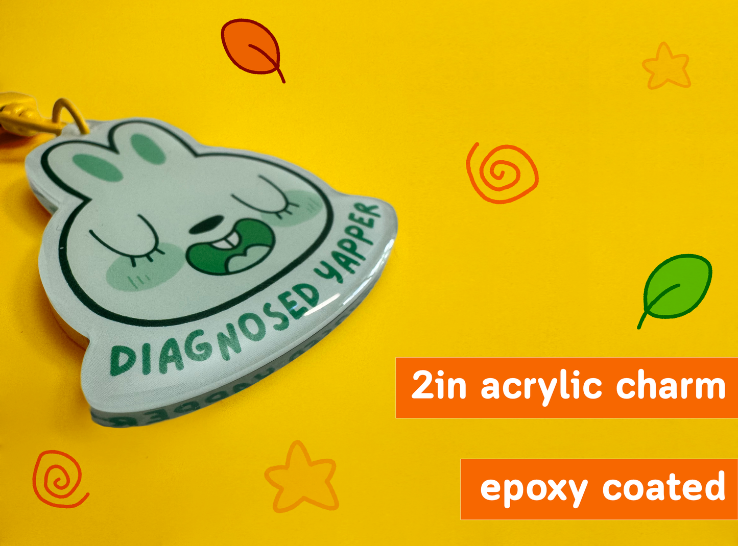 ADHD Fabric Acrylic Keychain