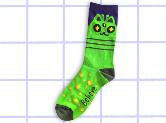 Alien Cat Socks
