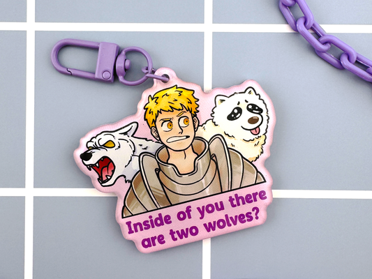2 Wolves Tasty Dungeon Keychain