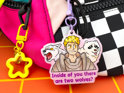 2 Wolves Tasty Dungeon Keychain