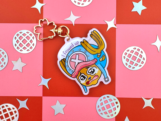 I Frowed Up Reindeer Keychain