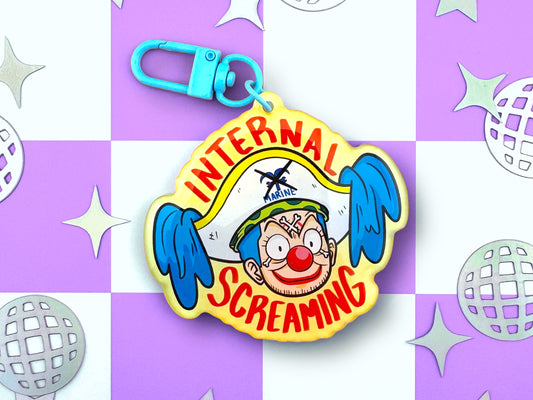 Internally Screaming Clown Keychain