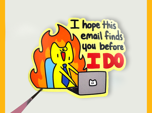Angry Email Sticker | 3in Vinyl Sticker