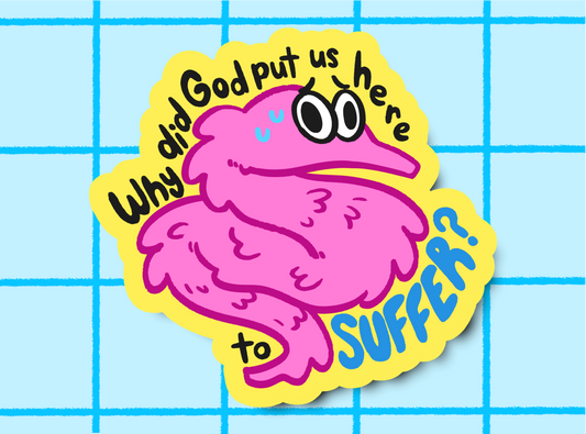 Existential Worm Sticker | 3in Vinyl Sticker