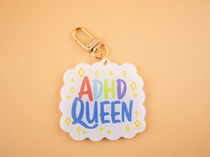 ADHD King & Queen - Acrylic Charm