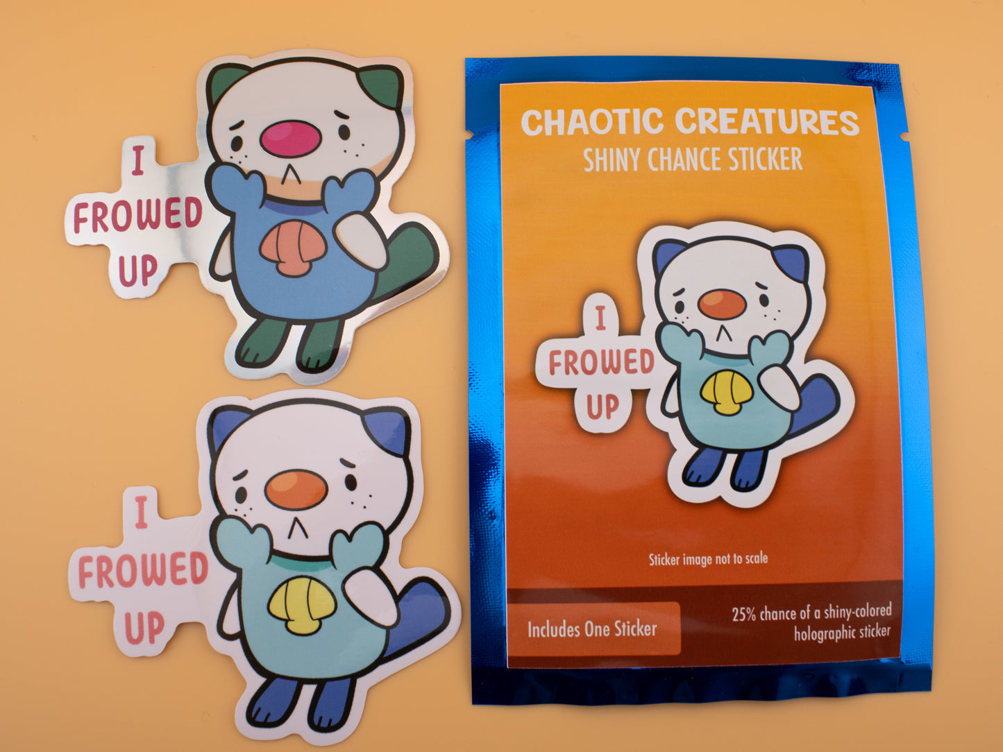 Chaotic Creatures 17 - Chance Sticker - Waterproof Weather Resistant Meme Decal