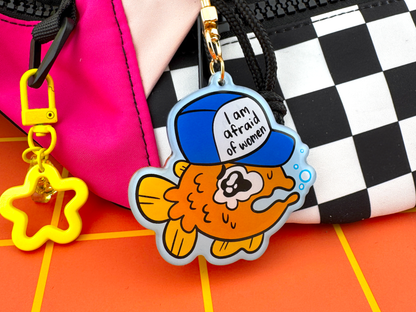 Afraid of Women Fish Hat Keychain