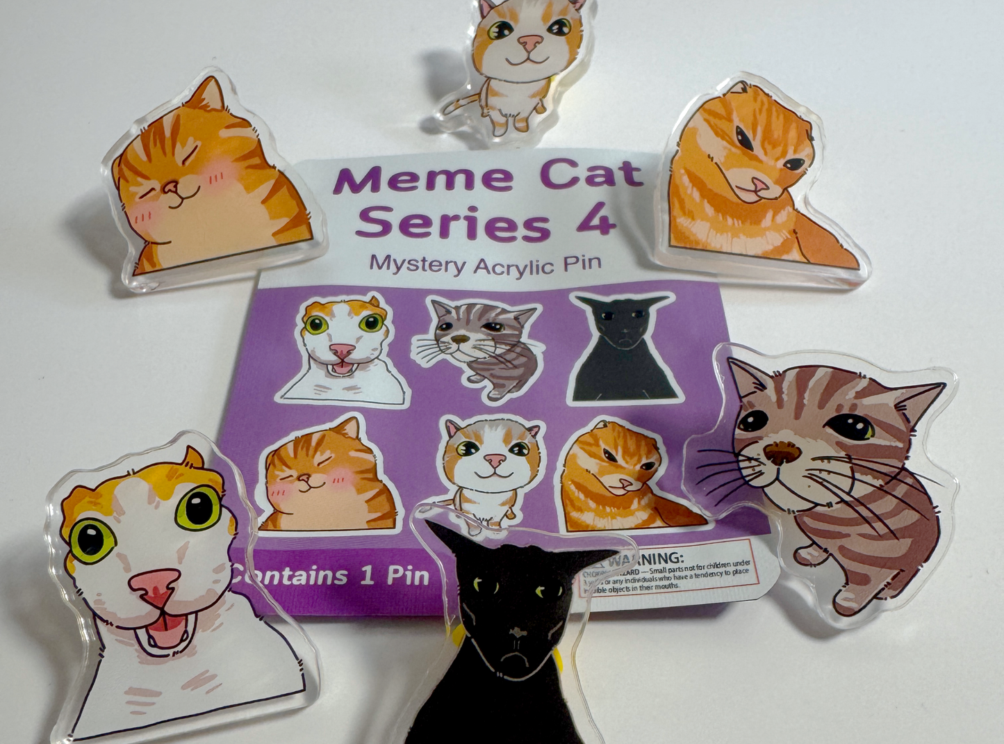 Meme Cat Blind Bag Series | Mystery Acrylic Pins