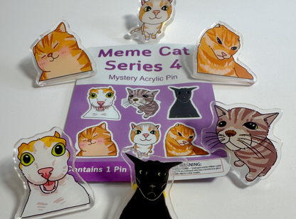 Meme Cat Blind Bag Series | Mystery Acrylic Pins