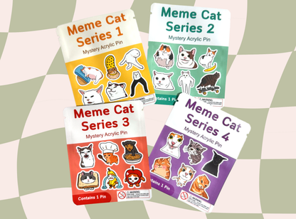 Meme Cat Blind Bag Series | Mystery Acrylic Pins