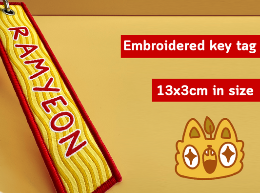 Ramyeon Fabric Acrylic Keychain