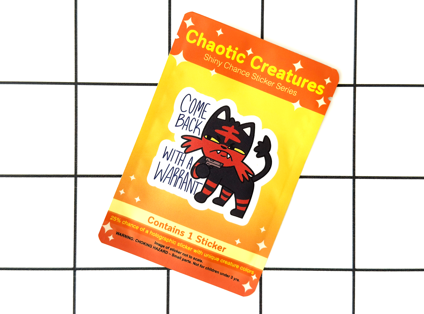 Chaotic Creatures 22 - Chance Sticker - Waterproof Weather Resistant Meme Decal