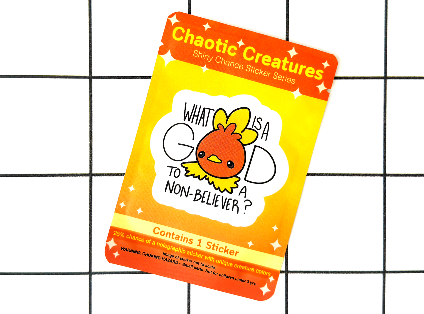 Chaotic Creatures 10 - Chance Sticker - Waterproof Weather Resistant Meme Decal