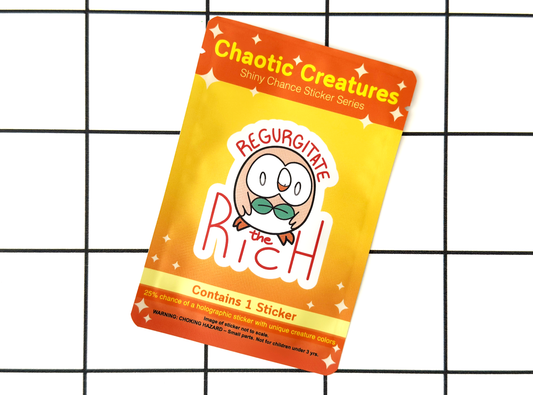 Grass Type Owl | Chaotic Creatures Shiny Chance Sticker