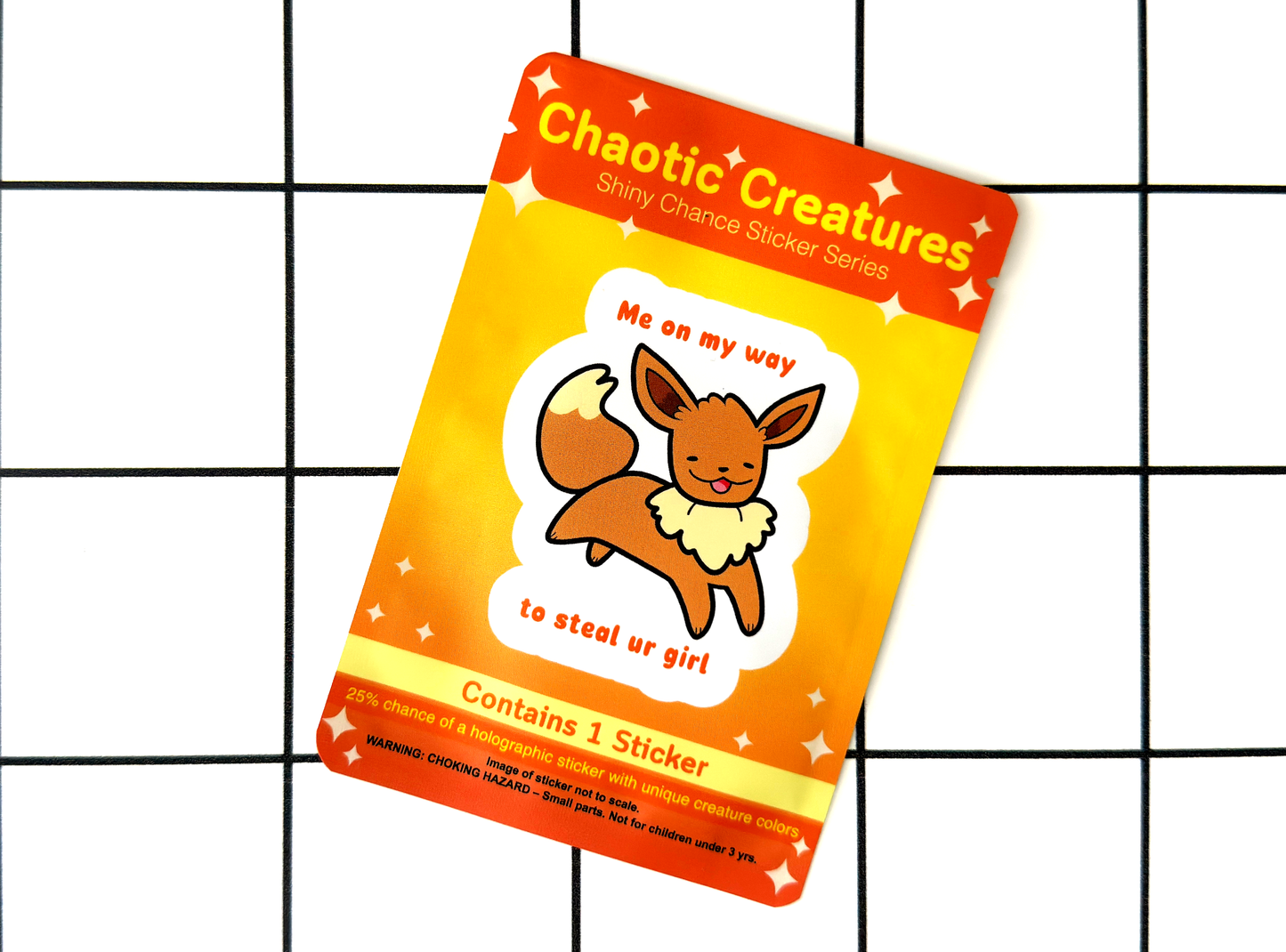 Chaotic Creatures 2 - Chance Sticker - Waterproof Weather Resistant Meme Decal