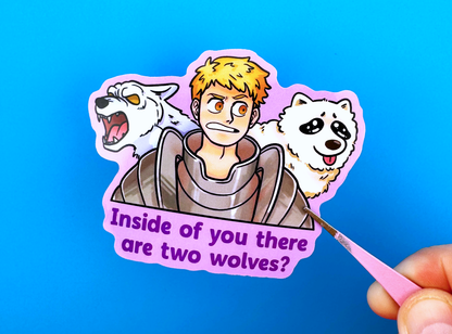 2 Wolves Sticker