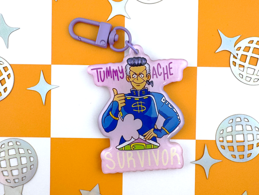 Tummy ache Survivor Keychain