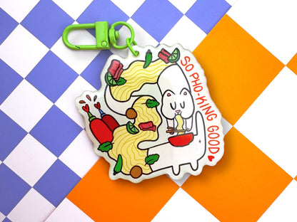Pho Cat Keychain