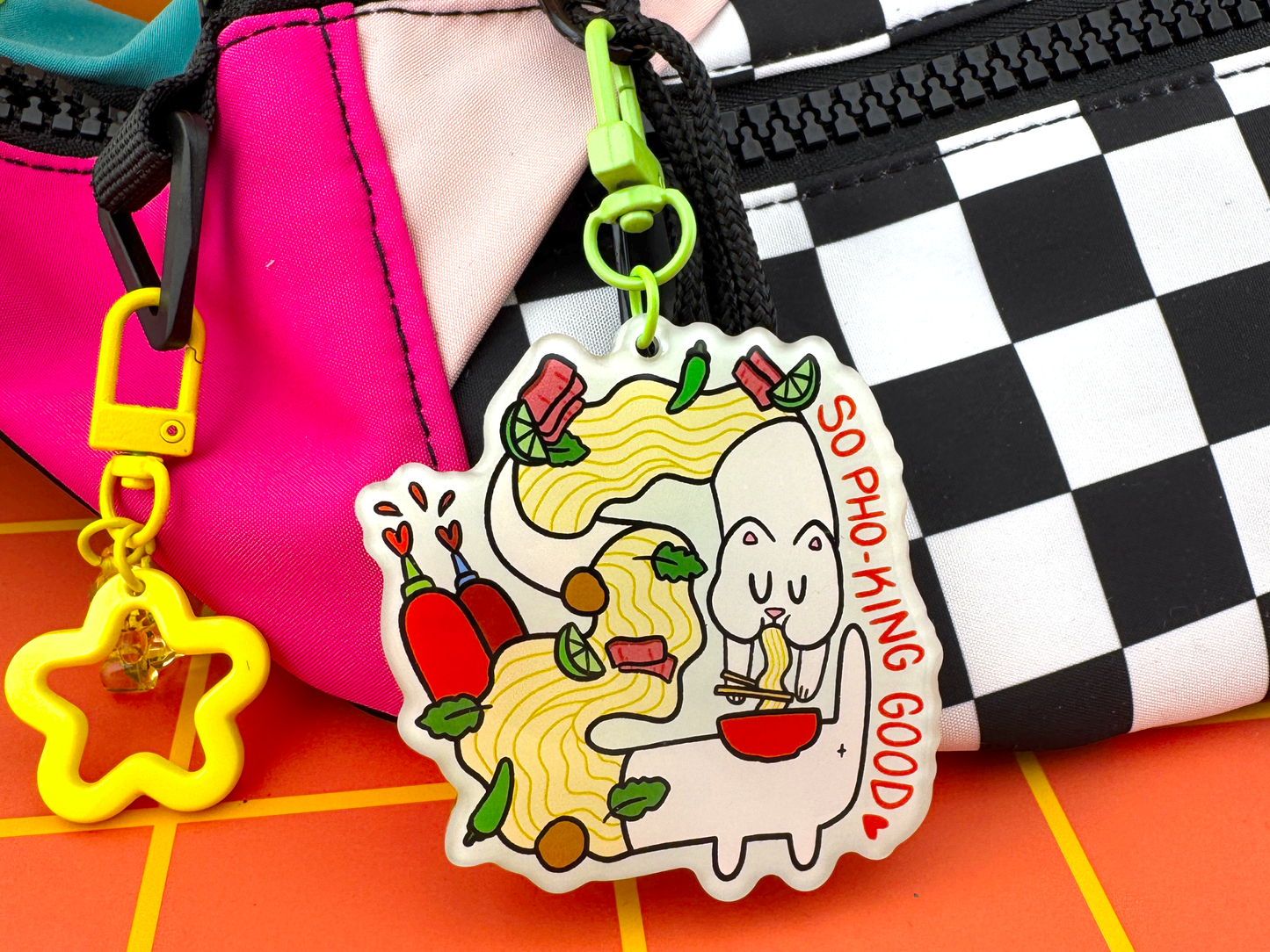 Pho Cat Keychain