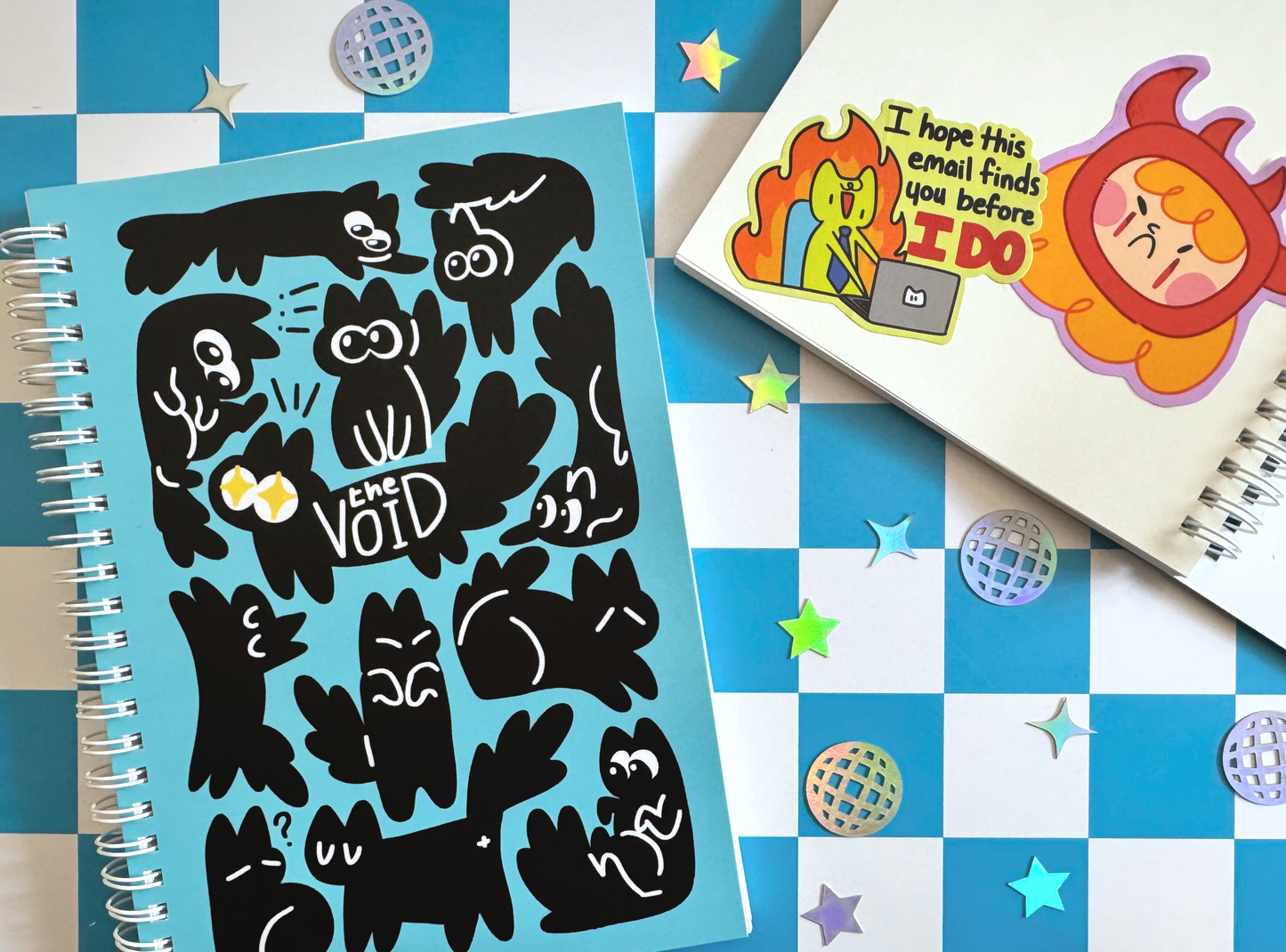 The Void Cat Reusable Sticker Book