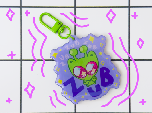 Alien Cat Keychain
