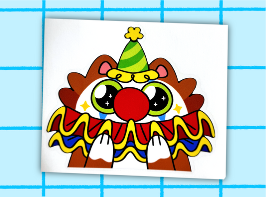 Clown Cat Transfer Decal
