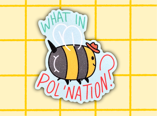 Cowboy Bee Sticker | 3in Vinyl Sticker
