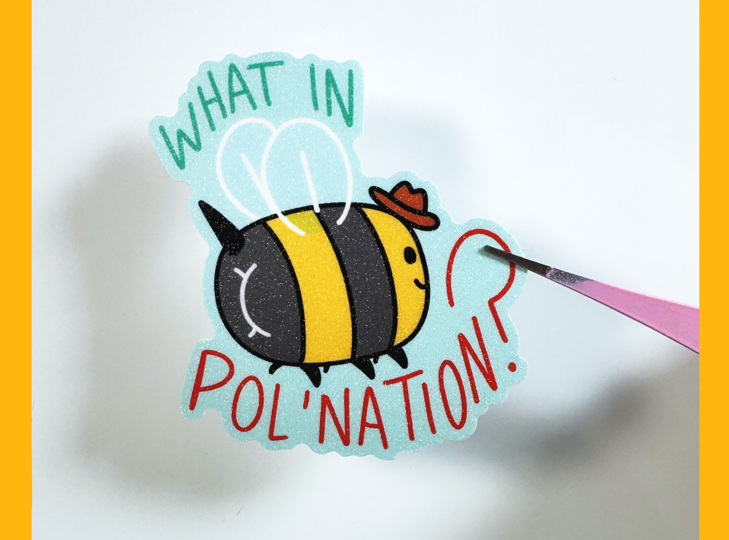 Cowboy Bee Sticker | 3in Vinyl Sticker